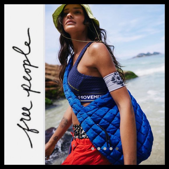 Free People Quilted Carryall LAPIS BLUE - Last One in Stock! - Picture 2 of 13
